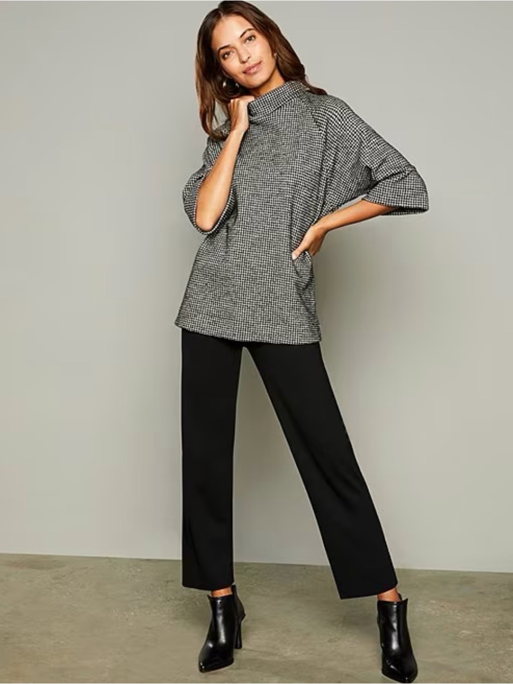 Bryn Walker Anka Ponti Slim Leg Ankle Pants in Black Size XL